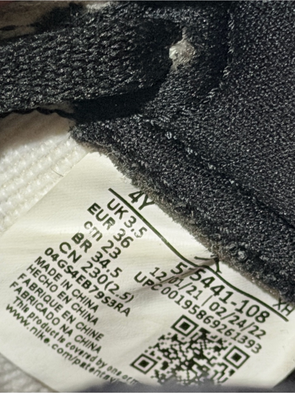 Nike Black and White Kids High-Top Sneakers - Picture 9 of 10